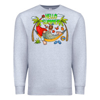 Heather Grey Hello Summer Premium Sweatshirt - CowCowDesign