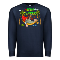 Navy Hello Summer Premium Sweatshirt - CowCowDesign