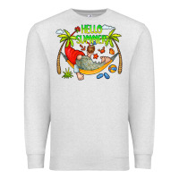 Oatmeal Heather Hello Summer Premium Sweatshirt - CowCowDesign