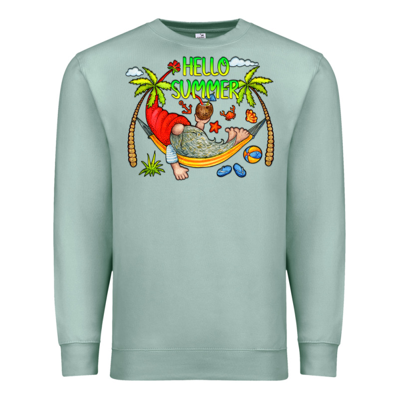 Hello Summer Premium Sweatshirt by CowCowDesign | Teevron