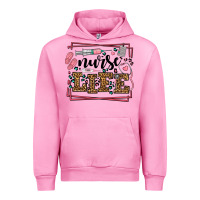 Fuchsia Pink Nurse life leopard frame Urban Hoodie - LillyAllenDesigns