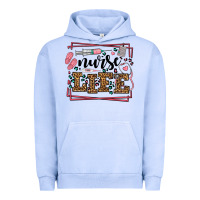 Pigment Grape Ice Nurse life leopard frame Urban Hoodie - LillyAllenDesigns