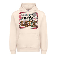 Sandshell Nurse life leopard frame Urban Hoodie - LillyAllenDesigns