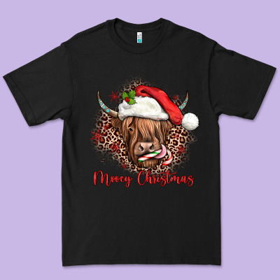 Mooey Christmas Cow Premium Tee Designed By Jahusdesignshop
