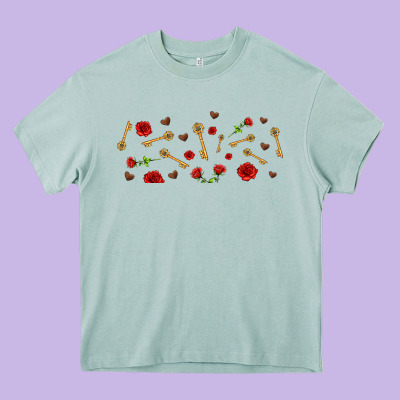 Rosses And Keys Heavy Core Tee Designed By Adodesignshop