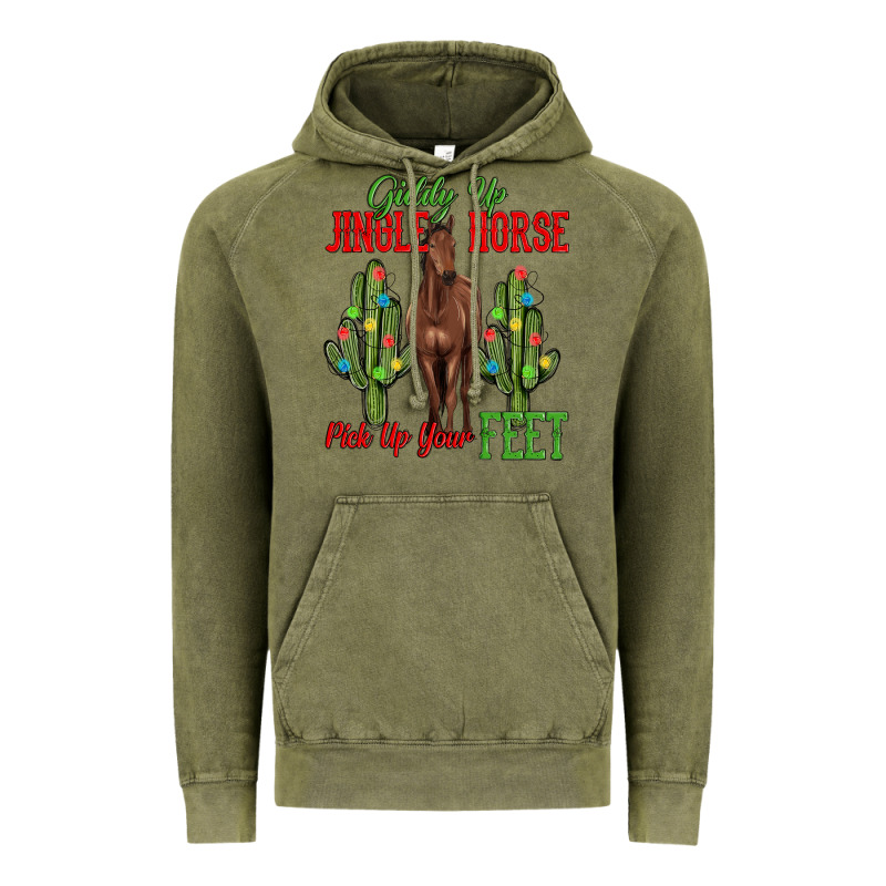 Giddy Up Jingle Horse Pick Up Your Feet Vintage Hoodie by MaliasSmallBusiness | Teevron