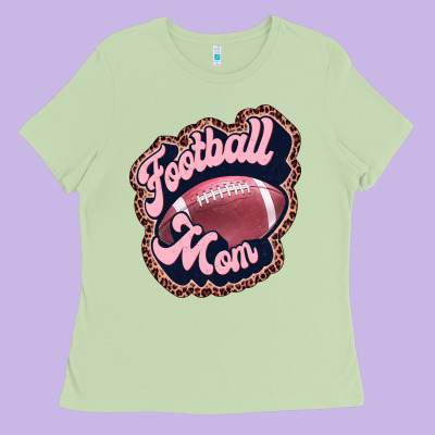 Football Mom Ladies Tee Designed By Jahusdesignshop