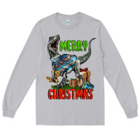 Moon Dust merry christmas velociraptor Long Sleeve Tee - LillyAllenDesigns