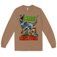 Toasted Coconut merry christmas velociraptor Long Sleeve Tee - LillyAllenDesigns