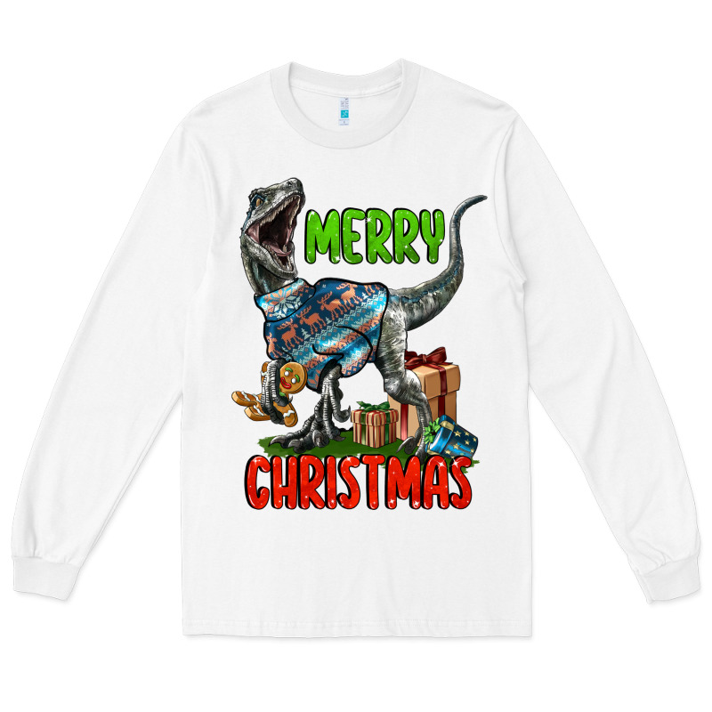 Merry Christmas Velociraptor Long Sleeve Tee by LillyAllenDesigns | Teevron