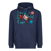 Navy i am snow cute Heavyweight Hoodie - OliviaCreatesArt