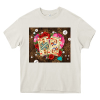 Cream playing cards and pearls Heavy Core Tee - AdoDesignShop