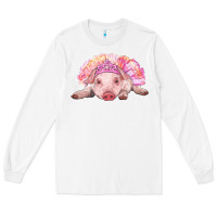 White balerina baby pig with tutu Long Sleeve Tee - RanaPortraitStore