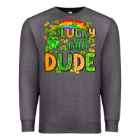 Charcoal Heather St. Patrick's Lucky little dude Premium Sweatshirt - OliviaCreatesArt