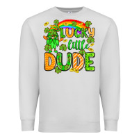 Dove Grey St. Patrick's Lucky little dude Premium Sweatshirt - OliviaCreatesArt