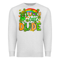 Oatmeal Heather St. Patrick's Lucky little dude Premium Sweatshirt - OliviaCreatesArt
