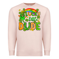 Pale Pink St. Patrick's Lucky little dude Premium Sweatshirt - OliviaCreatesArt