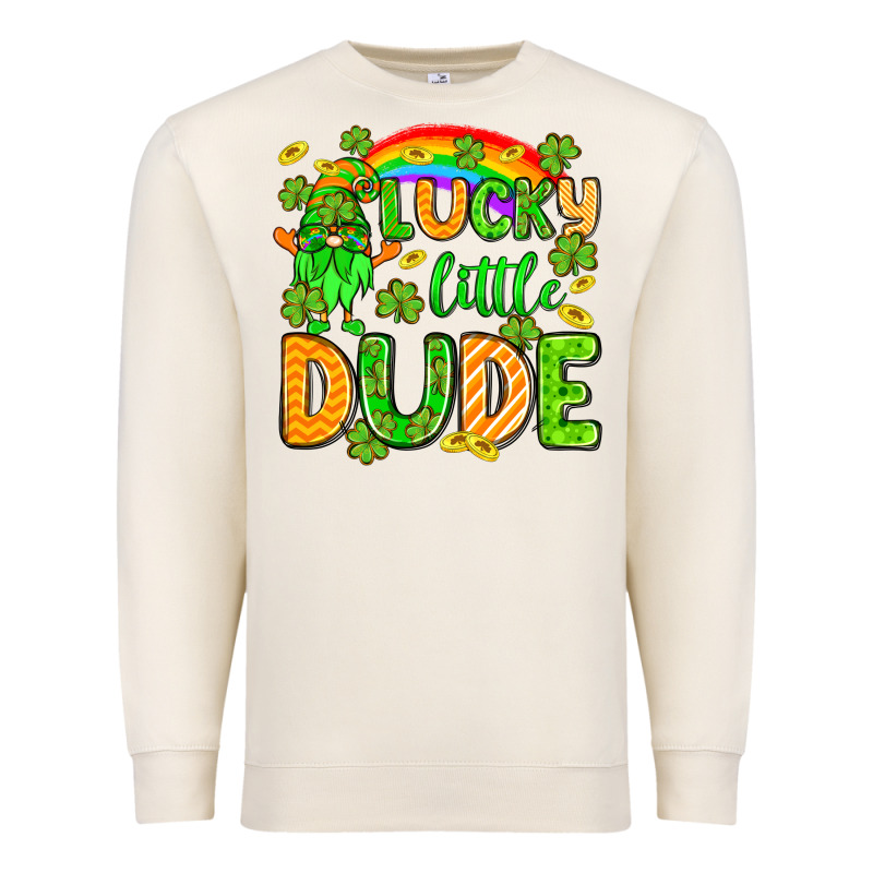 St. Patrick's Lucky Little Dude Premium Sweatshirt by OliviaCreatesArt | Teevron