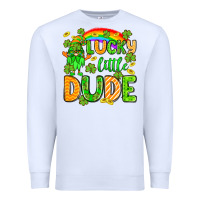 White St. Patrick's Lucky little dude Premium Sweatshirt - OliviaCreatesArt