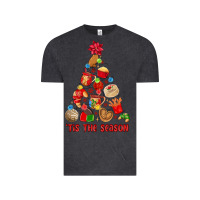 Vintage Black tis the season mexican christmas Vintage Tee - MaliasSmallBusiness