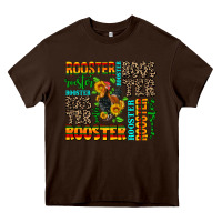 Chocolate Brown rooster Heavy Core Tee - AdoDesignShop