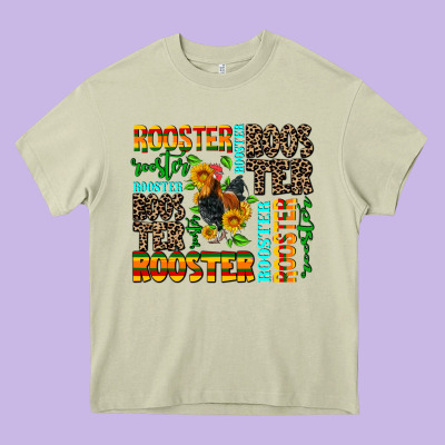 Rooster Heavy Core Tee Designed By Adodesignshop