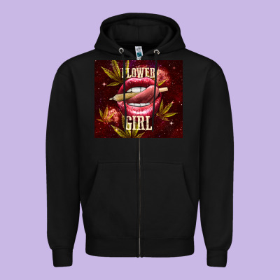 Flower Girl Zipper Hoodie Designed By Tumblerdesignbyshophia