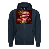 Navy flower girl Zipper Hoodie - TumblerDesignByShophia