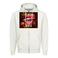 Oatmeal Heather flower girl Zipper Hoodie - TumblerDesignByShophia
