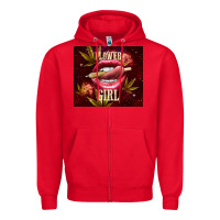 Red flower girl Zipper Hoodie - TumblerDesignByShophia