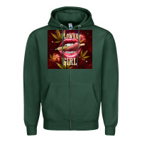 Sports Green flower girl Zipper Hoodie - TumblerDesignByShophia