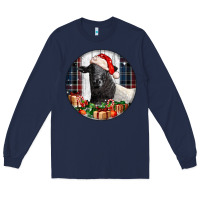 Navy christmas dorper sheep Long Sleeve Tee - LillyAllenDesigns