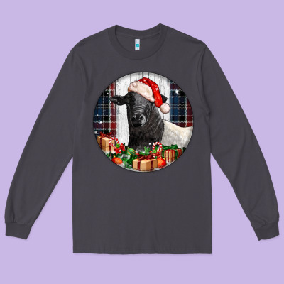 Christmas Dorper Sheep Long Sleeve Tee Designed By Lillyallendesigns