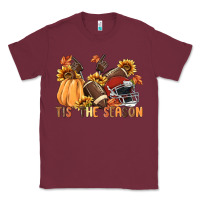 Burgundy tis' the season Classic Tee - MaliasSmallBusiness