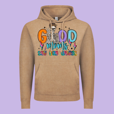 Good Moms Say Bad Words Vintage Hoodie Designed By Maliassmallbusiness