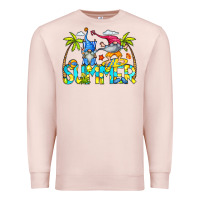 Pale Pink Summer Gnomes Premium Sweatshirt - CowCowDesign
