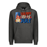 Charcoal Heather Happy 4th of july gnome Premium Hoodie - CowGirlArtShop