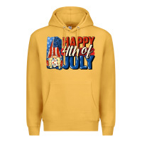 Mustard Happy 4th of july gnome Premium Hoodie - CowGirlArtShop