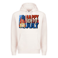 Pale Pink Happy 4th of july gnome Premium Hoodie - CowGirlArtShop