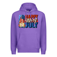 Purple Happy 4th of july gnome Premium Hoodie - CowGirlArtShop
