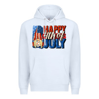 White Happy 4th of july gnome Premium Hoodie - CowGirlArtShop