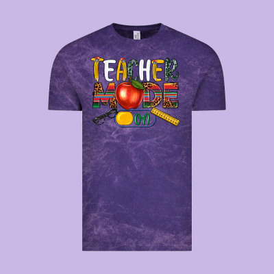 Teacher Mode On Vintage Tee Designed By Nancycooperartshop