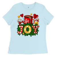Baby Blue christmas joy coffee and candies Ladies Tee - AdoDesignShop