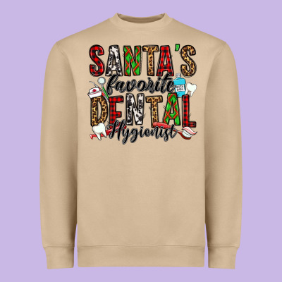 Santa's Favorite Dental Hygienist Heavyweight Sweatshirt Designed By Jasminsmagicworld