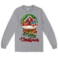 Heather Grey Merry Christmas Long Sleeve Tee - LillyAllenDesigns