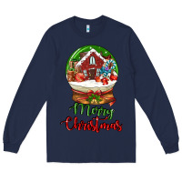 Navy Merry Christmas Long Sleeve Tee - LillyAllenDesigns
