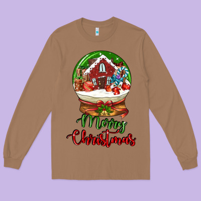 Merry Christmas Long Sleeve Tee Designed By Lillyallendesigns