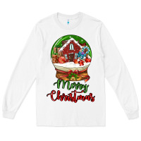 White Merry Christmas Long Sleeve Tee - LillyAllenDesigns