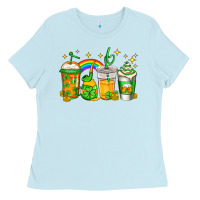 Baby Blue st patricks day coffee Ladies Tee - Jasminsmagicworld