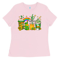 Bubblegum Pink st patricks day coffee Ladies Tee - Jasminsmagicworld